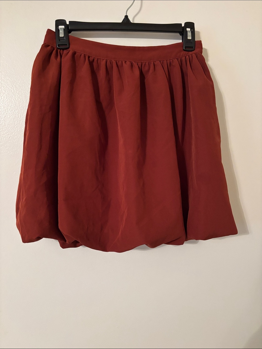 Sunday in Brooklynn Rust Red Bubble Skirt S